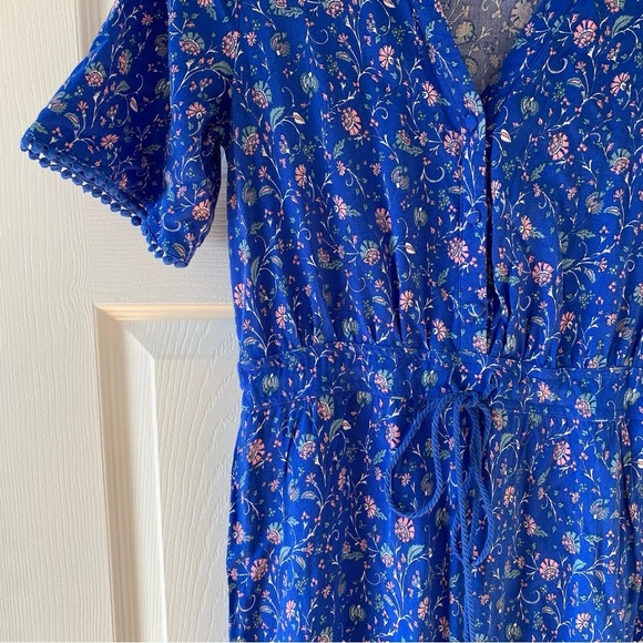 Blue Floral Maxi Dress - Picture 5 of 6